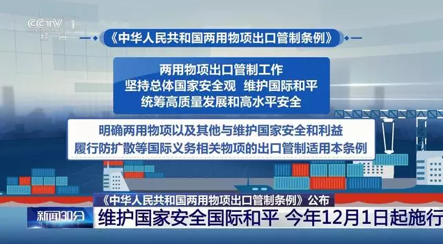 司法部、商務(wù)部負(fù)責(zé)人就《中華人民共和國兩用物項(xiàng)出口管制條例》的有關(guān)問題答記者問