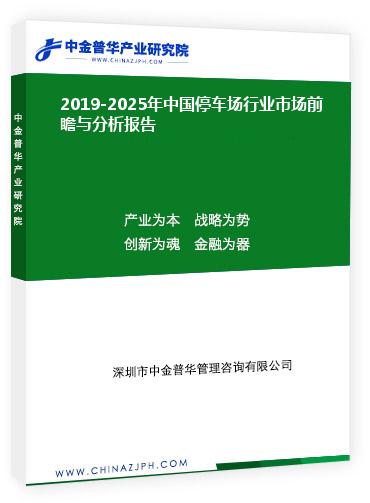 2019-2025年中國停車場行業(yè)市場前瞻與分析報告