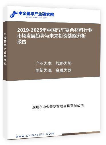 2019-2025年中國汽車復(fù)合材料行業(yè)市場發(fā)展趨勢與未來投資戰(zhàn)略分析報(bào)告