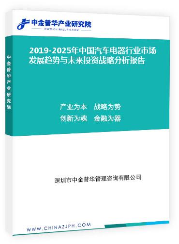 2019-2025年中國汽車電器行業(yè)市場發(fā)展趨勢與未來投資戰(zhàn)略分析報(bào)告