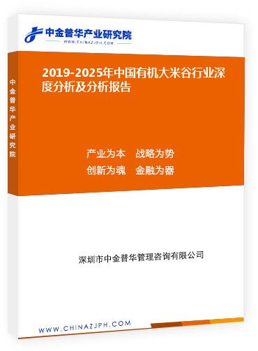 2019-2025年中國有機大米谷行業(yè)深度分析及分析報告