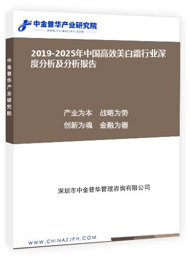 2019-2025年中國高效美白霜行業(yè)深度分析及分析報告